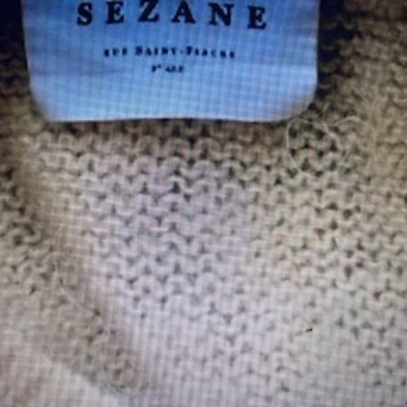 Sézane Egide Mohair Blend Jumper Cardigan – Pastel Yellow Size L - Picture 4 of 5